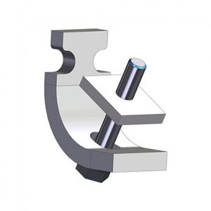 Part No. 020180-08X36 842 Series Enclosed Conductor Rail Girder Clip, For 18-36mm Beam Flange Thickness (ref: 020181-08)