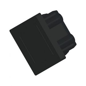 Part No. 020662-31 Standard Duty C-Track Festoon End Cap, Black Plastic