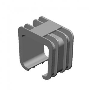 Part No. 023790-1 Standard Duty C-Track Festoon Cable Clip With Ties, Black Plastic