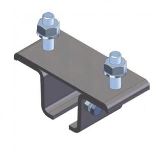 Part No. 024177 Heavy Duty C-Track Festoon Track Hanger, Stainless Steel, To Mount Track to Angle Iron Support Channel