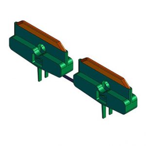 Part No. 081006-234 815 Series Conductor Rail Collector Shoe 2X25A PE LB=50MM