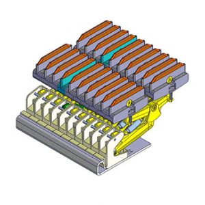 Part No. 081509-0843 815 Series Conductor Rail Current Collector, 8 Pole 2X25A PE TOW