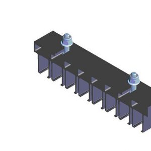 Part No. 081543-08X14 815 Series Conductor Rail Hanger Clamp, 8 Pole 14mm 6KT Polycarbonate