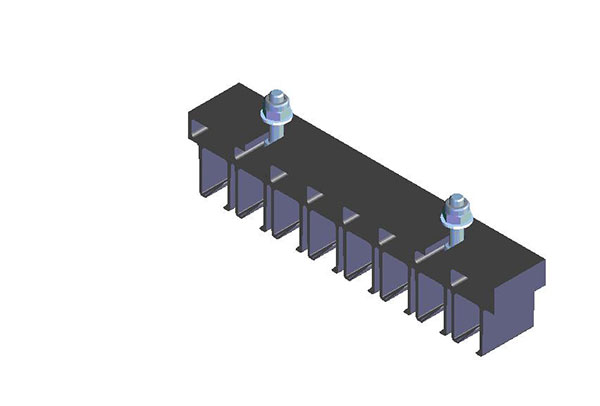 Part No. 081543-08X14 815 Series Conductor Rail Hanger Clamp, 8 Pole 14mm 6KT Polycarbonate