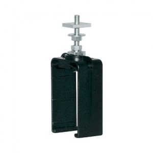 Part No. 084243-11 842 Series Enclosed Conductor Rail Hanger Clamp, Steel/Plastic, With M8 Plated Steel Square Nut (To Fit Support Arm)