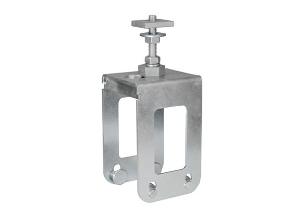 Part No. 084245-22 842 Series Enclosed Conductor Rail Hanger Clamp, Galvanized for High-Heat, With M8 Hex And Steel Square Nuts