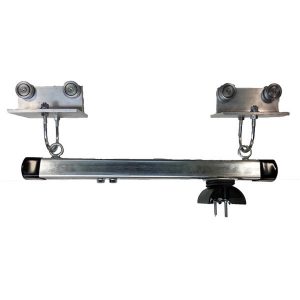 Part No. FC-TRC22-SS Control Trolley Assy. Alum, SS Wheels and Hardware, 3″ dia. Nylon Saddle