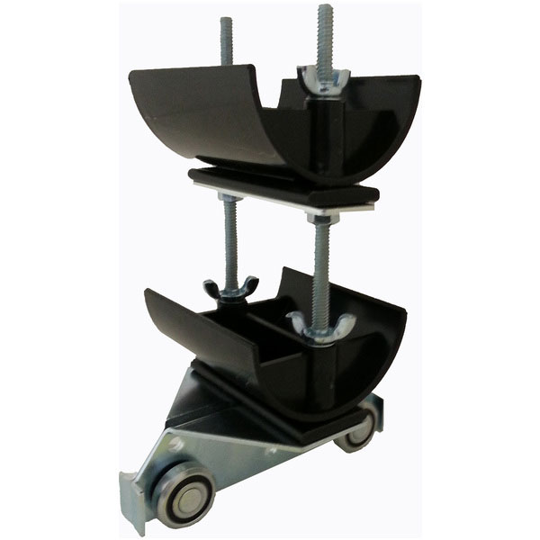 Part No. FC-TR1-2 5" Trolley Assembly, 4 Steel Wheels, Two Tier 3" dia. Nylon Saddle