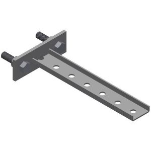 Part No. B-100-BRCT5 Steel Bracket – 6 Holes, 9-3/4″