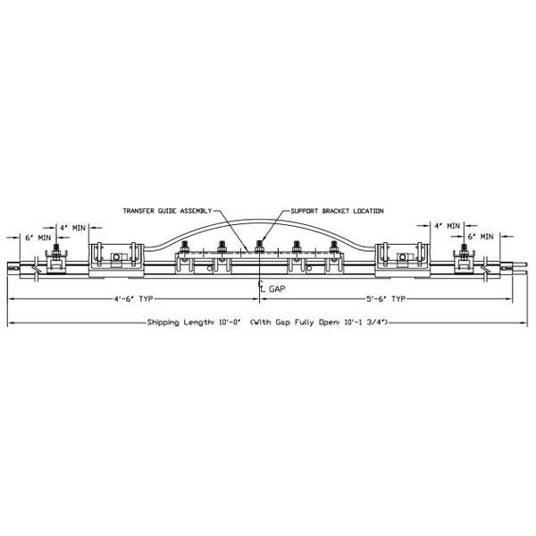 Part No. FE-1608-2H10-SC 160 Amp – Figure Eight Rolled Stainless Steel / Copper – 10 ft. Section