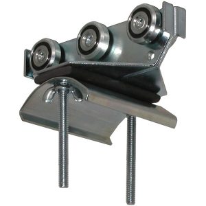 Part No. FC-TR1-S 5″ Trolley Assembly, 6 Steel Wheels, 3″ dia. Steel Saddle