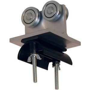 Part No. FC-TR23-SS 3″ Trolley Assy. Alum, SS Wheels and Hardware, 3″ dia. Nylon Saddle