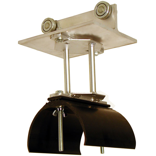 Part No. FC-TRT24-SS Tow Trolley Assy. Alum, SS Wheels and Hardware, 5.5" dia. Nylon Saddle