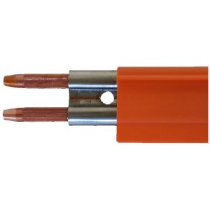 Part No. FE-1608-2 160 Amp – Figure Eight Rolled Stainless Steel / Copper – 10 ft. Section