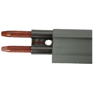 Part No. FE-1608-2-SC 160 Amp – Figure Eight Rolled Stainless Steel / Copper – 10 ft. Section