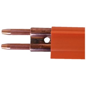 Part No. FE-2008-2 250 Amp – Figure Eight Rolled Copper / Galvanized – 10 ft. Section