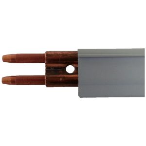 Part No. FE-2008-2-SC 250 Amp – Figure Eight Rolled Copper / Galvanized – 10 ft. Section