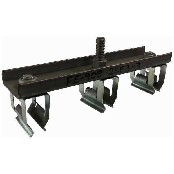 Part No. FE-908-2SF3-3 Steel Triple Hanger Assembly – Snap-In Type – 3.0″ Centers