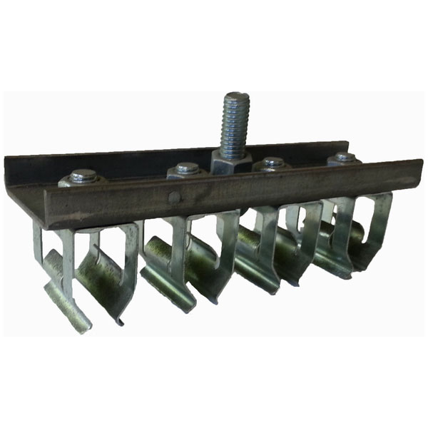 Part No. FE-908-2SF4 Steel Four Gang Hanger Assembly – Snap-In Type – 1.5″ Centers