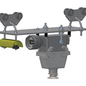 Part No. KC-023178-16/554 Standard Duty C-Track Festoon Control Unit Trolley For Flat Cable, With Quick Disconnect, 16-pin, Flat Cable