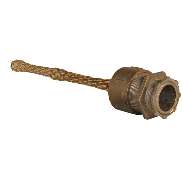 Part No. RPS-MG-C Wire Mesh Cord Grip with connector and Bushing