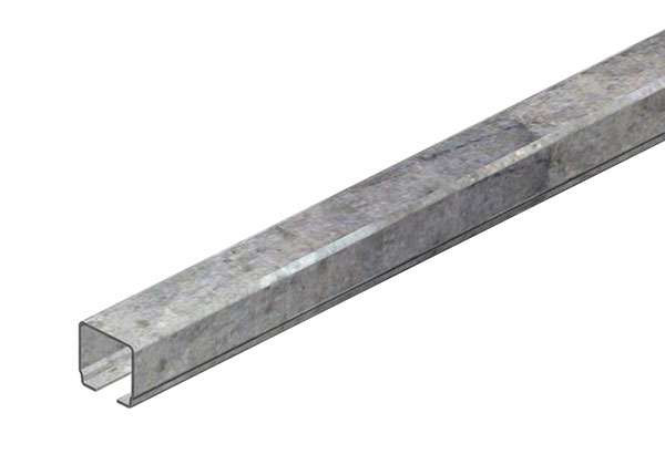 Part No. XA-023201-6 Standard Duty C-Track Festoon Track Channel, Galvanized, 6M Length