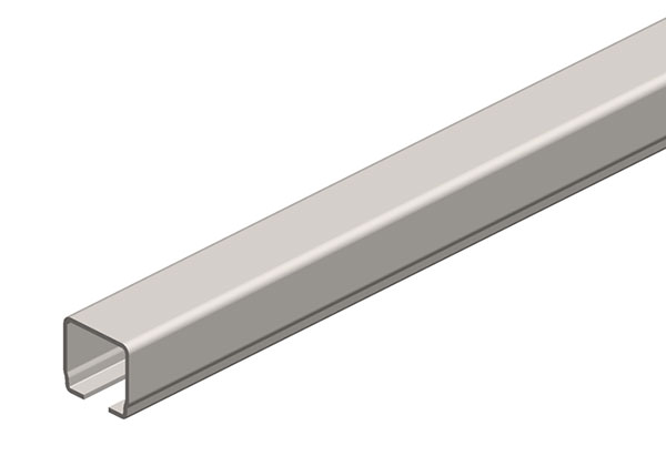 Part No. XA-023404-6 Standard Duty C-Track Festoon Track Channel, Stainless Steel, 6M Length