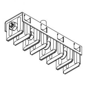 Part No. XA-100H4-1 Saf-T-Bar, C-Series, 4-POLE STEEL C-BAR HANGER 1-1/2 C-C