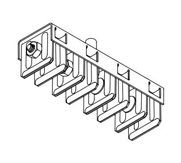 Part No. XA-100H4-1 Saf-T-Bar, C-Series, 4-POLE STEEL C-BAR HANGER 1-1/2 C-C