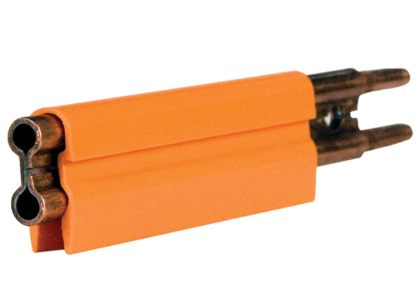 Part No. XA-11009 8-Bar Conductor Bar, 250A, Copper / Steel Lam, Orange PVC Cover, 5FT Length