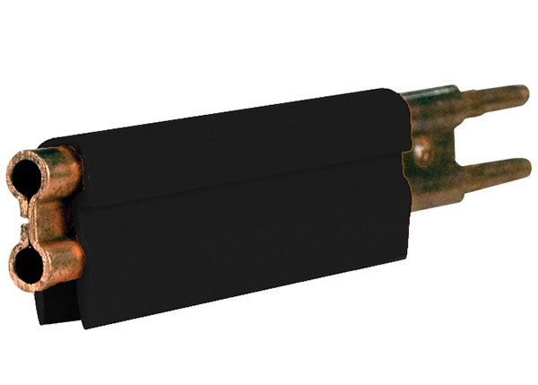 Part No. XA-11013B 8-Bar Conductor Bar, 350A, Copper / Rolled, Black UV Resistant PVC Cover, 5FT Length