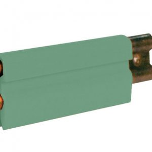 Part No. XA-11012G 8-Bar Conductor Bar, 350A, Copper / Rolled, Green PVC Cover, 10FT Length