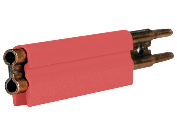 Part No. XA-11028 8-Bar Conductor Bar, 250A, Copper / Steel Lam, Red Medium Heat Cover, 5FT Length