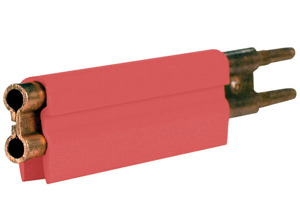 Part No. XA-11032 8-Bar Conductor Bar, 350A, Copper / Rolled, Red Medium Heat Cover, 5Ft Length