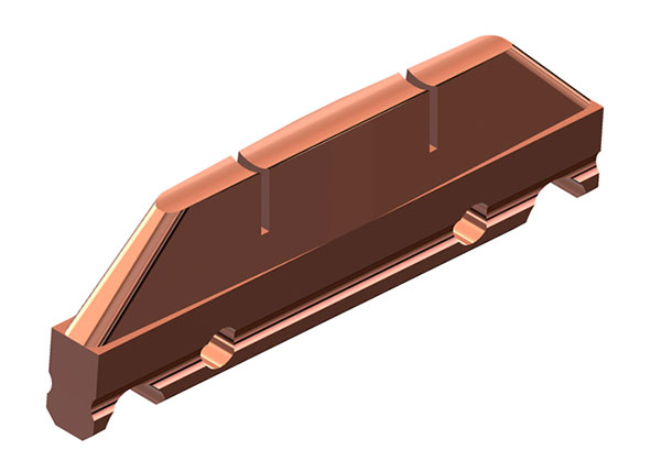 Part No. XA-11154 8-Bar, Collector Shoe, 60A, Copper Graphite, G320