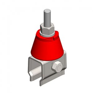 Part No. XA-11207 8-Bar, Hanger Clamp, Steel w/Bolt, w/insulator, Plated Steel