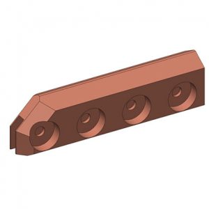 Part No. XA-11417X Hevi-Bar II, Collector Shoe, 300A Half, Copper Cap