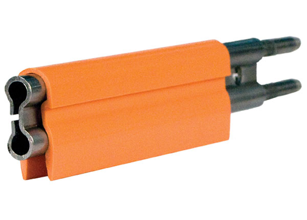 Part No. XA-14299 8-Bar Conductor Bar, 40A, Stainless Steel, Orange PVC Cover, 10FT Length