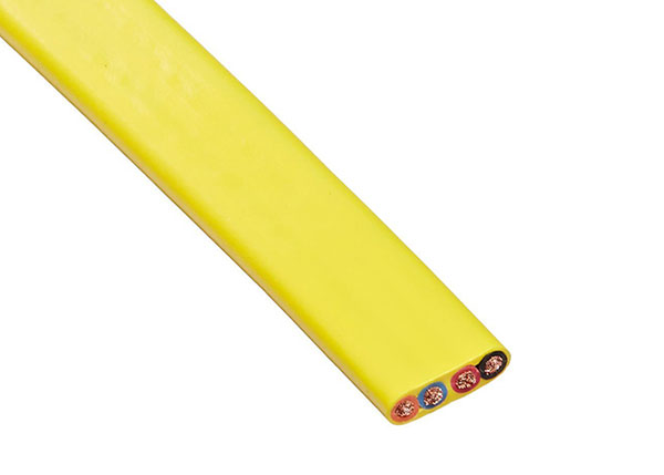 Part No. XA-537863 Cable, Flat PVC, 12 AWG / 4 Cond, Yellow with Green Ground Wire