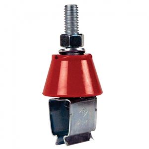 Part No. XA-22000 8-Bar, Hanger Clamp, Snap-in Spring Steel, w/Insulator, Plated Steel