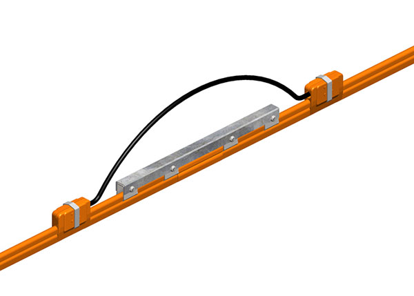 Part No. XA-22152 8-Bar Expansion Section, 90A, Galvanized Steel, Dark Orange High Heat Cover, 10FT Length