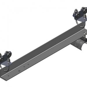 Part No. XA-22203B Standard Duty C-Track Festoon Control Unit Trolley For Flat Cable, Plated Steel, 22 inch (For Junction Box)