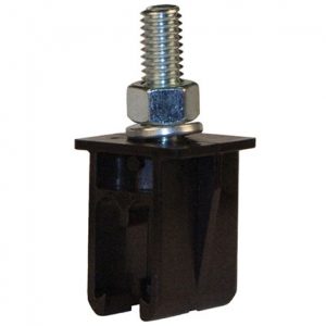 Part No. XA-22800 8-Bar, Hanger Clamp, Black Polycarbonate, w/o Insulator, Plated Hardware