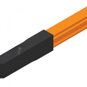 Part No. XA-33796B Hevi-Bar II, End Cover, 1000A-1500A, Black UV Resistant PVC