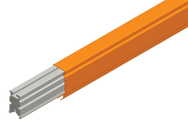 Part No. XA-24003F Hevi-Bar II Conductor Bar 1500A, Orange PVC Cover, 10FT Length