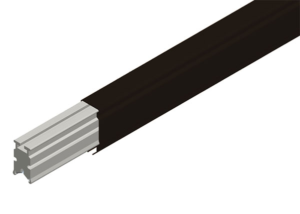 Part No. XA-38944F Hevi-Bar II Conductor Bar 1500A, Black UV Resistant PVC Cover, 10FT Length