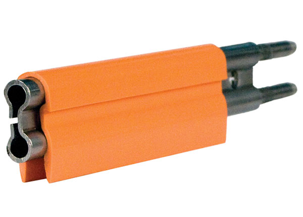 Part No. XA-24307 8-Bar Conductor Bar, 40A, Stainless Steel, Dark Orange High Heat Cover, 10FT Length
