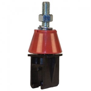 Part No. XA-24405 8-Bar, Hanger Clamp, Black Polycarbonate, with Insulator, Plated Hdwe