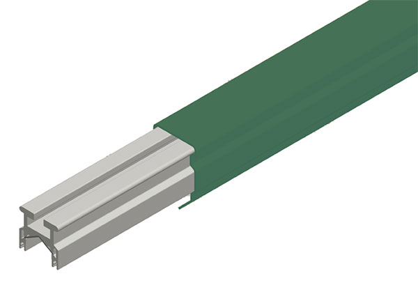 Part No. XA-51369F Hevi-Bar II Conductor Bar 700A, Green PVC Cover, 10FT Length