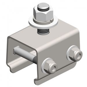 Part No. XA-27481 Hevi-Bar II Hanger, 500A-1500A, Cross-Bolt, Stainless Steel Clamp